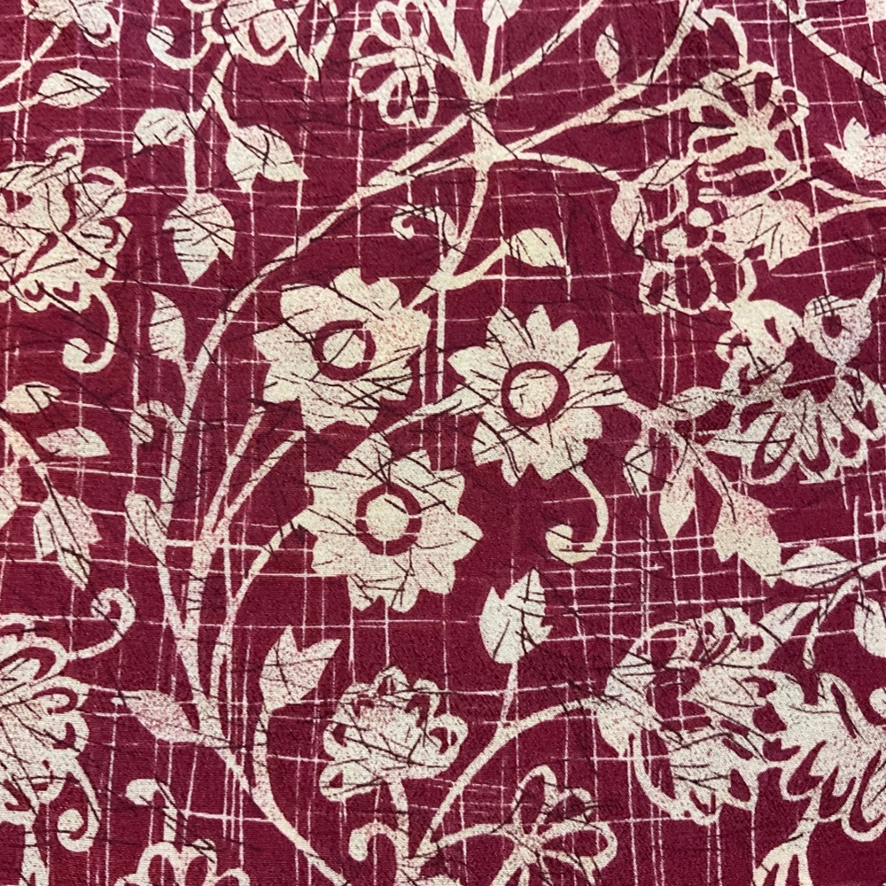 Burgundy Floral Print Midi Skirt‎ Vintage Style Cottagecore Women's Skirt - Picture 6 of 6